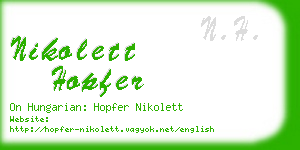 nikolett hopfer business card